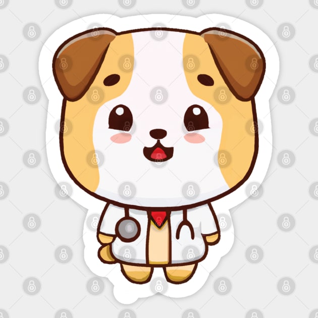 Doctor Dog Sticker by FlippinTurtles